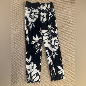 Bali Navy and White Floral Women's Cropped Trousers